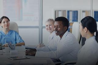 Medical workers discussing plans